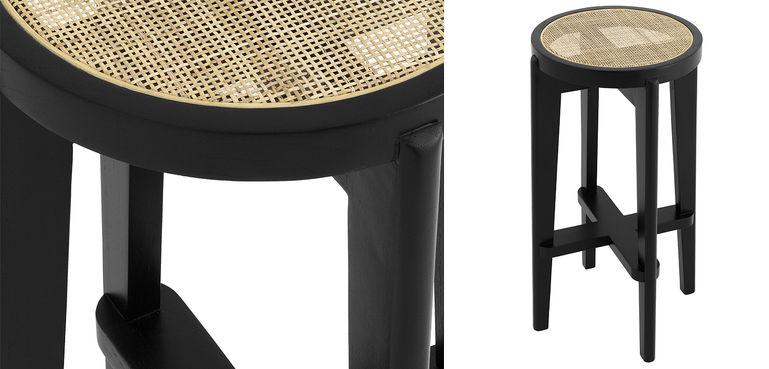 Барный стул Eichholtz Bar Stool Dareau black Барный стул Eichholtz Bar Stool Dareau black - Loft-Concept в Волгограде