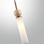 Подвесной светильник с цилиндрическим матовым плафоном и декоративным шаром из камня Orb Essence варинант исполнения - 13 | Loft Concept в Волгограде