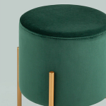 Зеленый пуф на золотистых ножках SANJAY варинант исполнения - 2 | Loft Concept в Волгограде