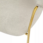 Стул Singer Chair с подлокотниками серый на золотистых ножках варинант исполнения - 7 | Loft Concept в Волгограде