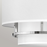 Потолочный светильник с двухслойным белым текстильным абажуром Hinkley варинант исполнения - 23 | Loft Concept в Волгограде