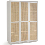 Шкаф с тремя дверцами из плетеного ротанга Tomio Wicker Furniture варинант исполнения - 2 | Loft Concept в Волгограде