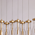 Люстра с 9-ю прозрачными стеклянными плафонами в форме капли Lucid Rain  варинант исполнения - 6 | Loft Concept в Волгограде