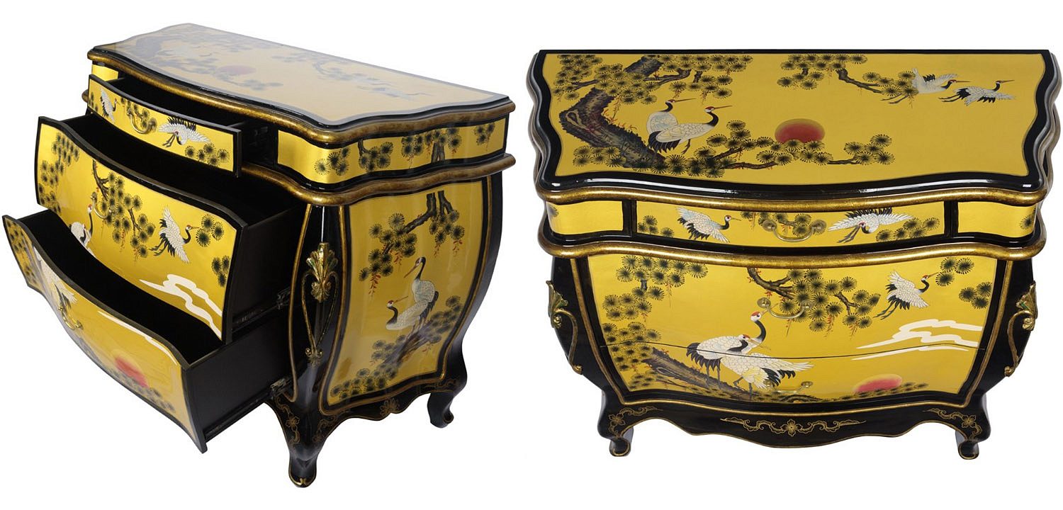 Китайский комод с журавлями Grus chest of drawers Китайский комод с журавлями Grus chest of drawers - Loft-Concept в Волгограде