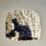 Светильник вязаный из шерсти Черно-белый варинант исполнения - 1 | Loft Concept в Волгограде