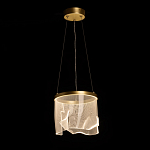 Подвесной светильник цилиндрической формы с прозрачным волнистым плафоном Wave Line варинант исполнения - 3 | Loft Concept в Волгограде