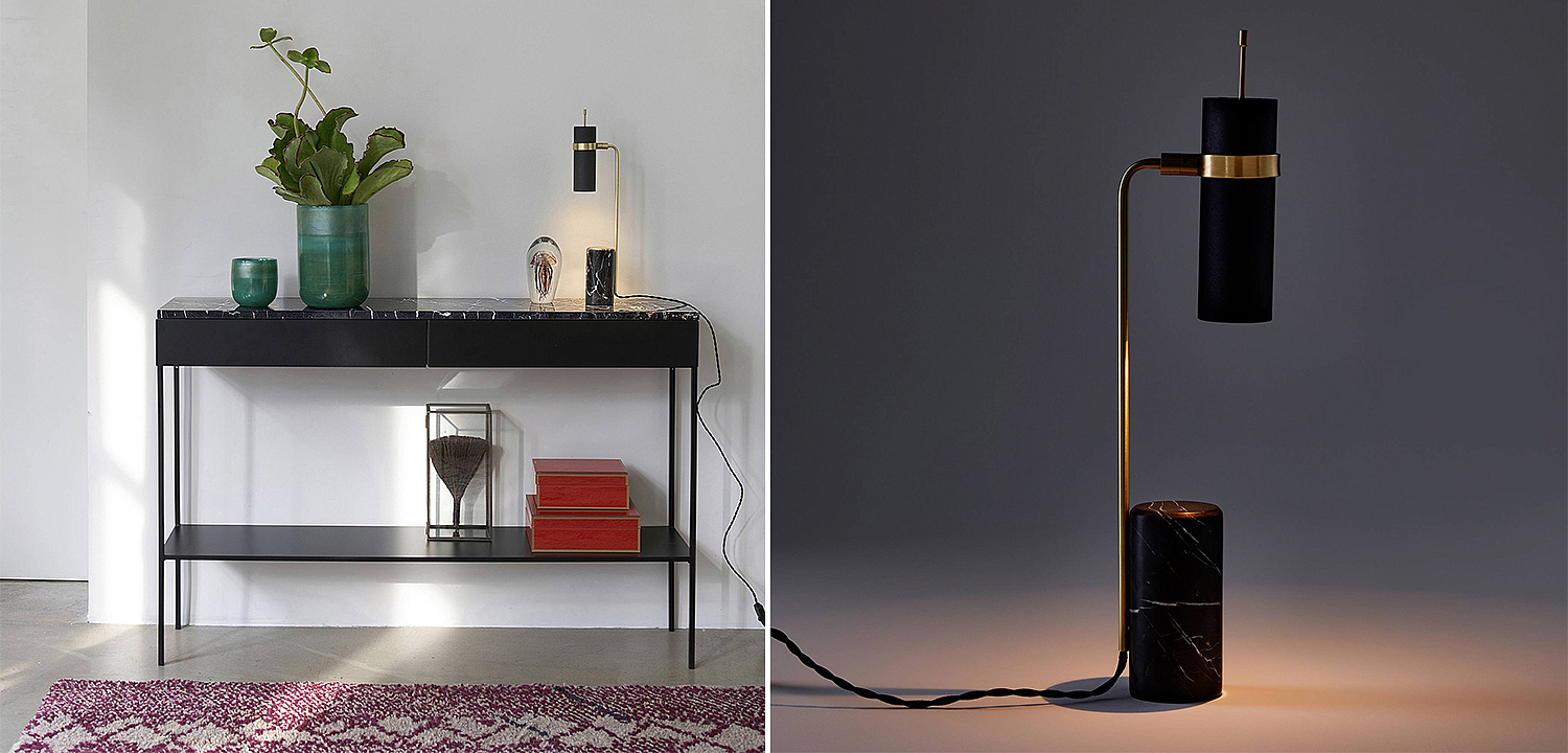 Настольная лампа Detlef Table lamp black marble Настольная лампа Detlef Table lamp black marble - Loft-Concept в Волгограде