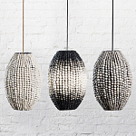 Подвесной светильник вертикальной овальной формы украшенный круглыми бусинами Gradient Oval Pendant Lamp  варинант исполнения - 2 | Loft Concept в Волгограде