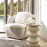 Полукруглое кресло из обивки меланж Halle Melange Armchair варинант исполнения - 6 | Loft Concept в Волгограде