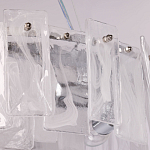 Люстра круглая с подвесными прямоугольными пластинами из стекла Glacier Panels варинант исполнения - 4 | Loft Concept в Волгограде