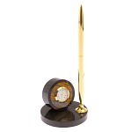 Часы настольные с ручкой из натурального камня Stone Clock варинант исполнения - 11 | Loft Concept в Волгограде