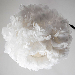 Изогнутый торшер с декором в виде перьев Plumage White Floor Lamp варинант исполнения - 3 | Loft Concept в Волгограде