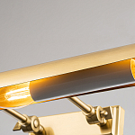 Светильник для картин цвета состаренная латунь с широким плафоном на прямоугольном основании Elstead Lighting варинант исполнения - 2 | Loft Concept в Волгограде