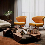 Дизайнерский журнальный стол волнистой формы Nyxacad варинант исполнения - 4 | Loft Concept в Волгограде