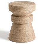 Приставной стол с отделкой из джута Juti D35 см варинант исполнения - 1 | Loft Concept в Волгограде