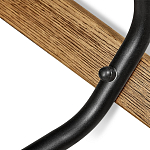 Барный стул со спинкой и металлической подставкой на 4-х деревянных ножках Зеленый Велюр Vendramin Chair варинант исполнения - 5 | Loft Concept в Волгограде