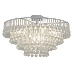 Люстра подвесная круглая с молочными стеклянными подвесками в форме капель Droplet Chandelier варинант исполнения - 2 | Loft Concept в Волгограде