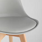 Стул с основой из пластика и мягким сиденьем Arvika Grey варинант исполнения - 7 | Loft Concept в Волгограде