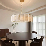 Люстра круглая Д50 см с абажуром из прямоугольных панелей Calling to Shine варинант исполнения - 3 | Loft Concept в Волгограде