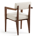 Кресло обеденное Alcove White Boucle из массива ореха варинант исполнения - 4 | Loft Concept в Волгограде