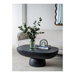 Столик кофейный черного цвета с овальной столешницей и круглым основанием Black Dalmen Table варинант исполнения - 8 | Loft Concept в Волгограде