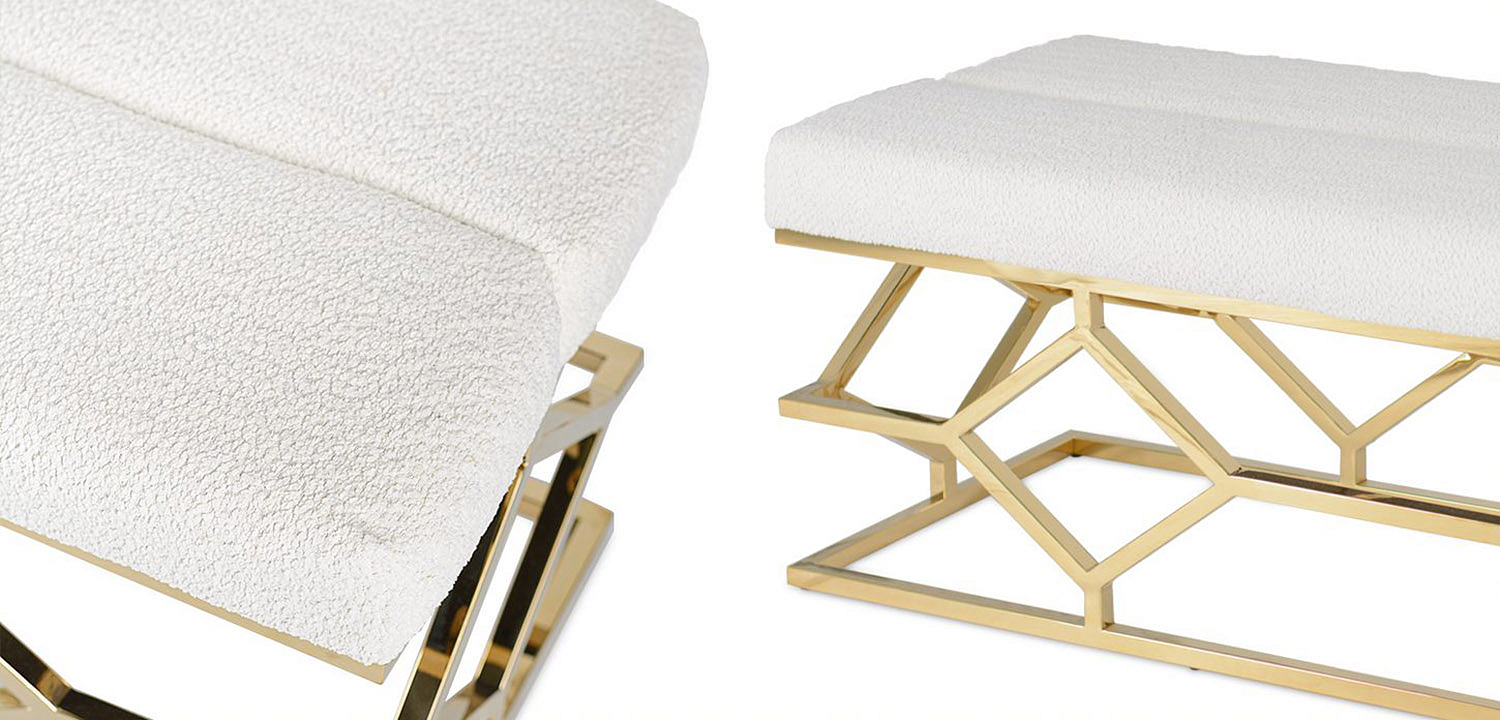 Банкетка Lilou Boucle white Банкетка Lilou Boucle white - Loft-Concept в Волгограде