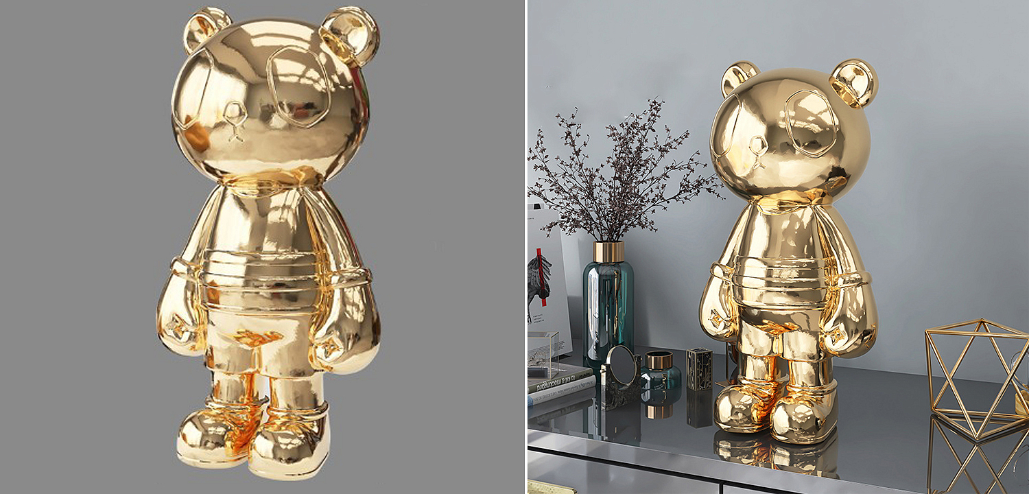 Аксессуар для интерьера Золотая Панда Kanye Bear Takashi Murakami Аксессуар для интерьера Золотая Панда Kanye Bear Takashi Murakami - Loft-Concept в Волгограде