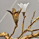 Люстра в виде золотой ветки с цветами Glass Flower Pendant Light варинант исполнения - 1 | Loft Concept в Волгограде