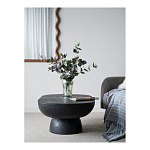 Столик кофейный черного цвета с овальной столешницей и круглым основанием Black Dalmen Table варинант исполнения - 10 | Loft Concept в Волгограде