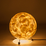 Настольная лампа из перламутра на металлическом каркасе Indonesian Egg варинант исполнения - 4 | Loft Concept в Волгограде