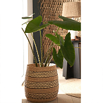 Круглая корзина из плетеного тростника Marjani Wicker Basket варинант исполнения - 3 | Loft Concept в Волгограде