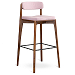 Барный стул из массива ясеня с обивкой из рогожки Elegant Ash варинант исполнения - 2 | Loft Concept в Волгограде