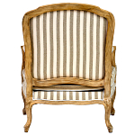 Кресло в полоску в стиле прованс Yvon French Seating Armchair варинант исполнения - 4 | Loft Concept в Волгограде