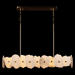 Люстра подвесная линейная с текстурированными мраморными элементами Marble square варинант исполнения - 2 | Loft Concept в Волгограде