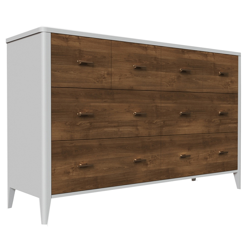 Комод из массива бука с 8-ю ящиками Tasteful Furniture Слоновая кость Серый Коричневый Комод из массива бука с 8-ю ящиками Tasteful Furniture Слоновая кость Серый Коричневый в Волгограде | Loft Concept