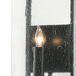 Бра с плафоном из прозрачного стекла на черном каркасе Glass Ball with Seeds варинант исполнения - 1 | Loft Concept в Волгограде