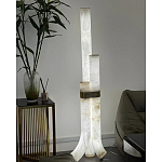 Торшер геометрический с тремя мраморными плафонами Marble Tripod варинант исполнения - 7 | Loft Concept в Волгограде