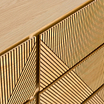 Комод с геометрическим рисунком на ящиках Anders Light Wood варинант исполнения - 5 | Loft Concept в Волгограде