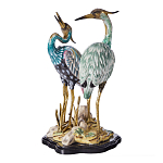 Статуэтка в виде двух птиц из фарфора с бронзовыми элементами Bird of the Garden of Eden варинант исполнения - 3 | Loft Concept в Волгограде