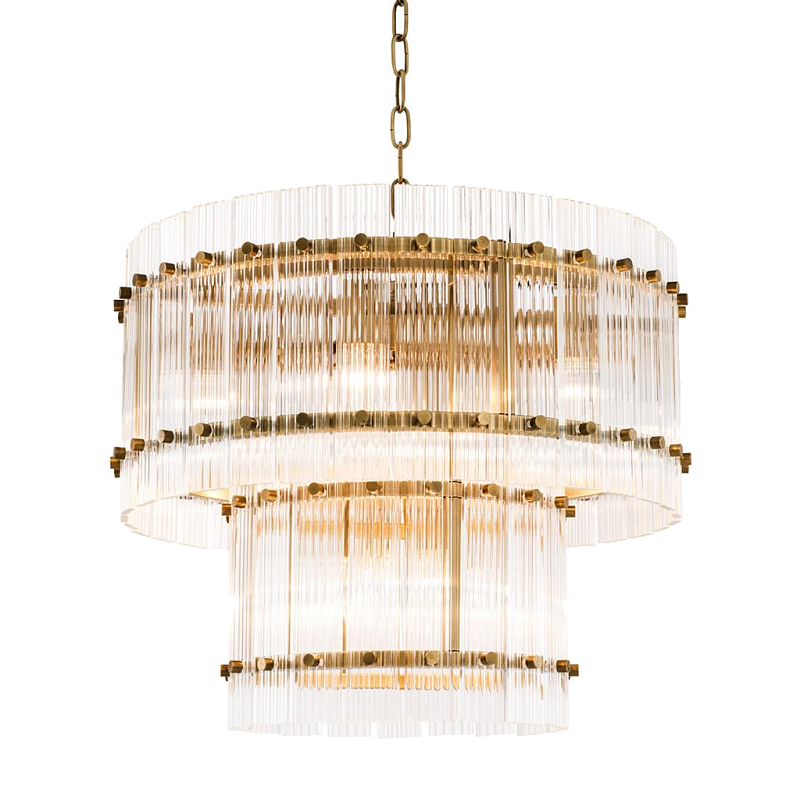 Люстра Chandelier Ruby S Латунь Античная полированная Прозрачный Люстра Chandelier Ruby S Латунь Античная полированная Прозрачный в Волгограде | Loft Concept