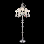 Торшер с 12-ю белыми текстильными абажурами и хрустальными подвесками Lustre Reverie варинант исполнения - 2 | Loft Concept в Волгограде