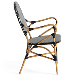 Кресло плетеное из ротанга Ronald Black White Rattan Chair варинант исполнения - 3 | Loft Concept в Волгограде