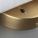 Бра с цилиндрическим плафоном из белого алебастра на круглом основании Латунь Cryptocrystalline Stone варинант исполнения - 3 | Loft Concept в Волгограде