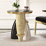 Дизайнерский журнальный стол круглый на 3-х фигурных ножках Cuzadit варинант исполнения - 2 | Loft Concept в Волгограде