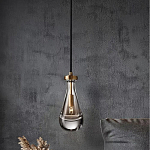 Подвесной светильник в форме капли с прозрачным стеклянным плафоном Dribble варинант исполнения - 1 | Loft Concept в Волгограде