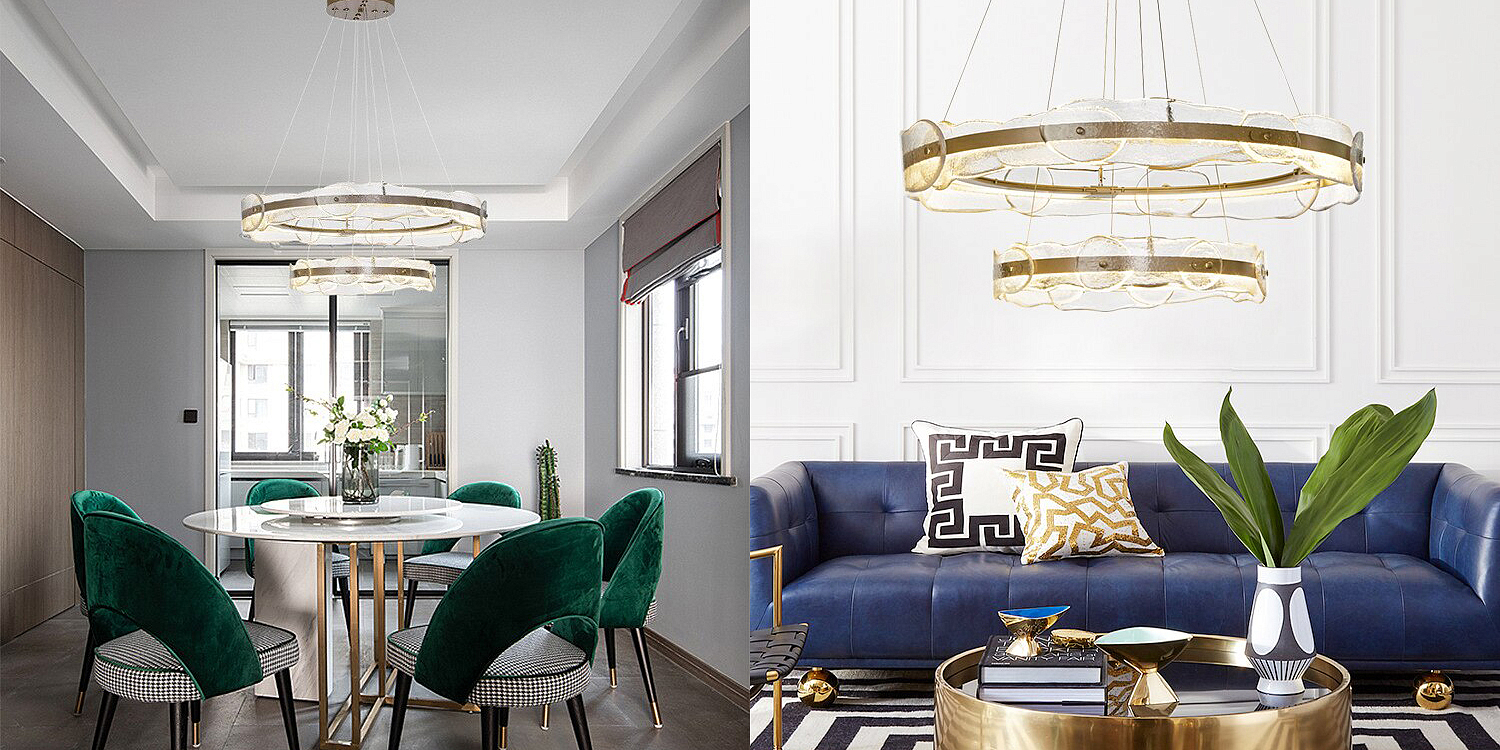 Люстра golden 2 RING horizontal chandelier Люстра golden 2 RING horizontal chandelier - Loft-Concept в Волгограде