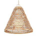 Подвесной светильник в форме колокола из деревянных бусин Wooden Beads варинант исполнения - 3 | Loft Concept в Волгограде
