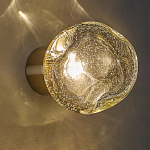 Бра с круглым плафоном из прозрачного стекла с пузырьками воздуха Effervia  варинант исполнения - 11 | Loft Concept в Волгограде