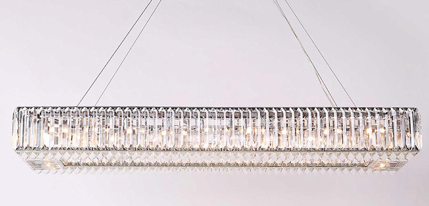 Люстра Darleen Crystal Nickel Rectangular Chandelier Люстра Darleen Crystal Nickel Rectangular Chandelier - Loft-Concept в Волгограде