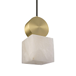 Подвесной светильник с квадратным мраморным плафоном Marble square варинант исполнения - 3 | Loft Concept в Волгограде